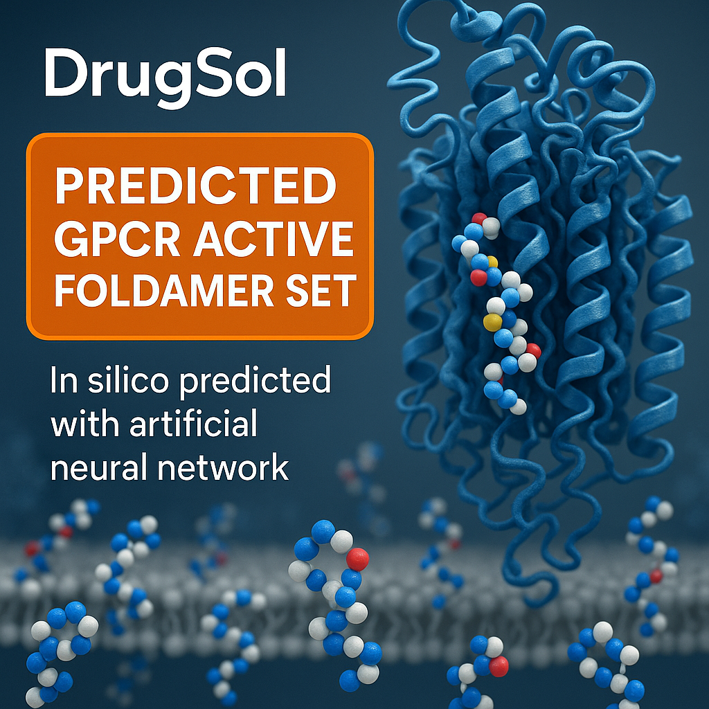 DrugSol predicted GPCR-active foldamer set, in silico predicted with an artificial neural network